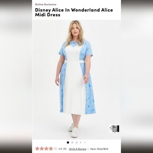 TORRID NWT DISNEY ALICE IN WONDERLAND MIDI DRESS TORRID SIZE 3 NWT